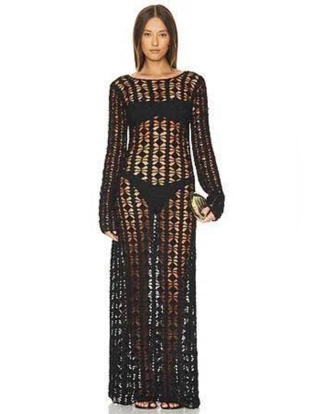 NWT - BEACH RIOT “Ariana” Crochet Maxi Cover-Up Dress - Small